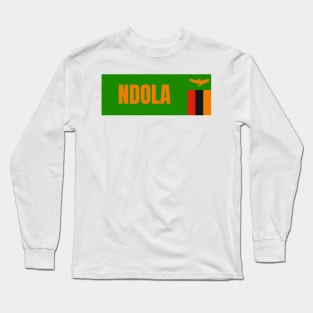 Ndola City in Zambia Flag Long Sleeve T-Shirt